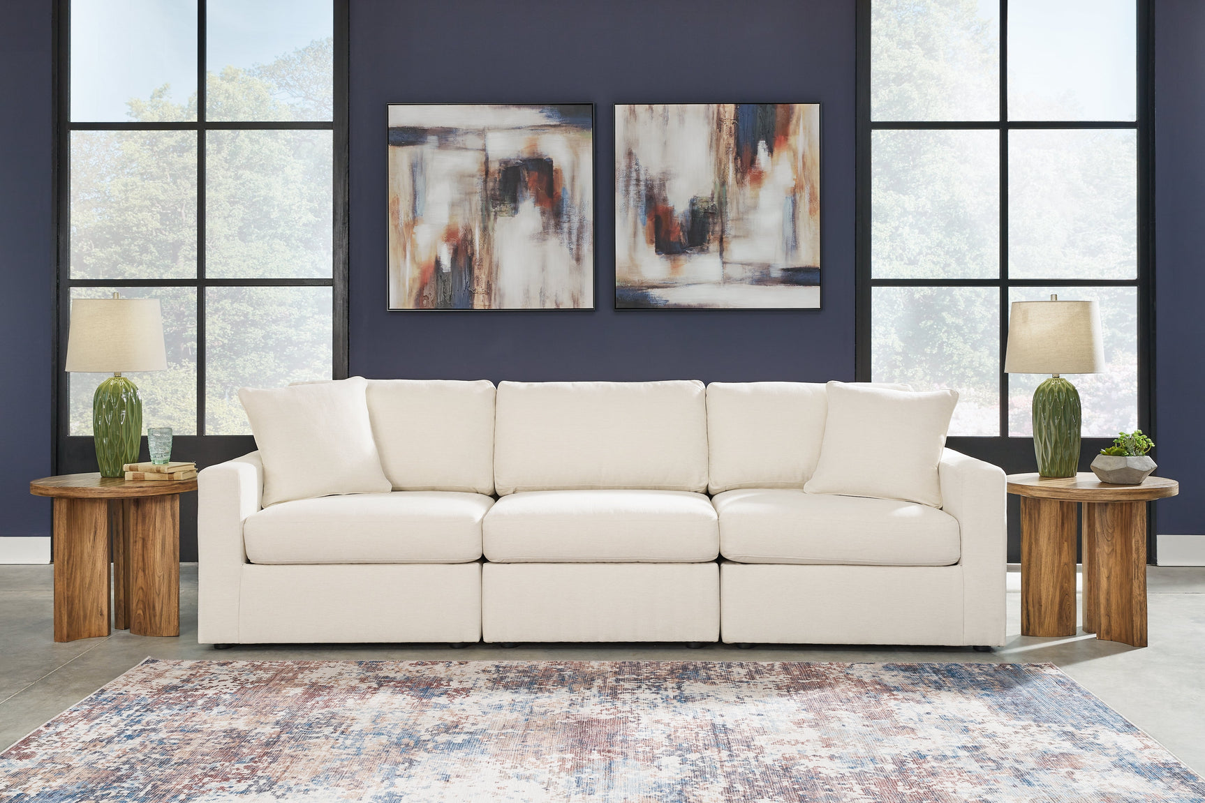 Modmax Oyster 3-Piece Sectional and Ottoman (Online Special Price) - Ornate Home