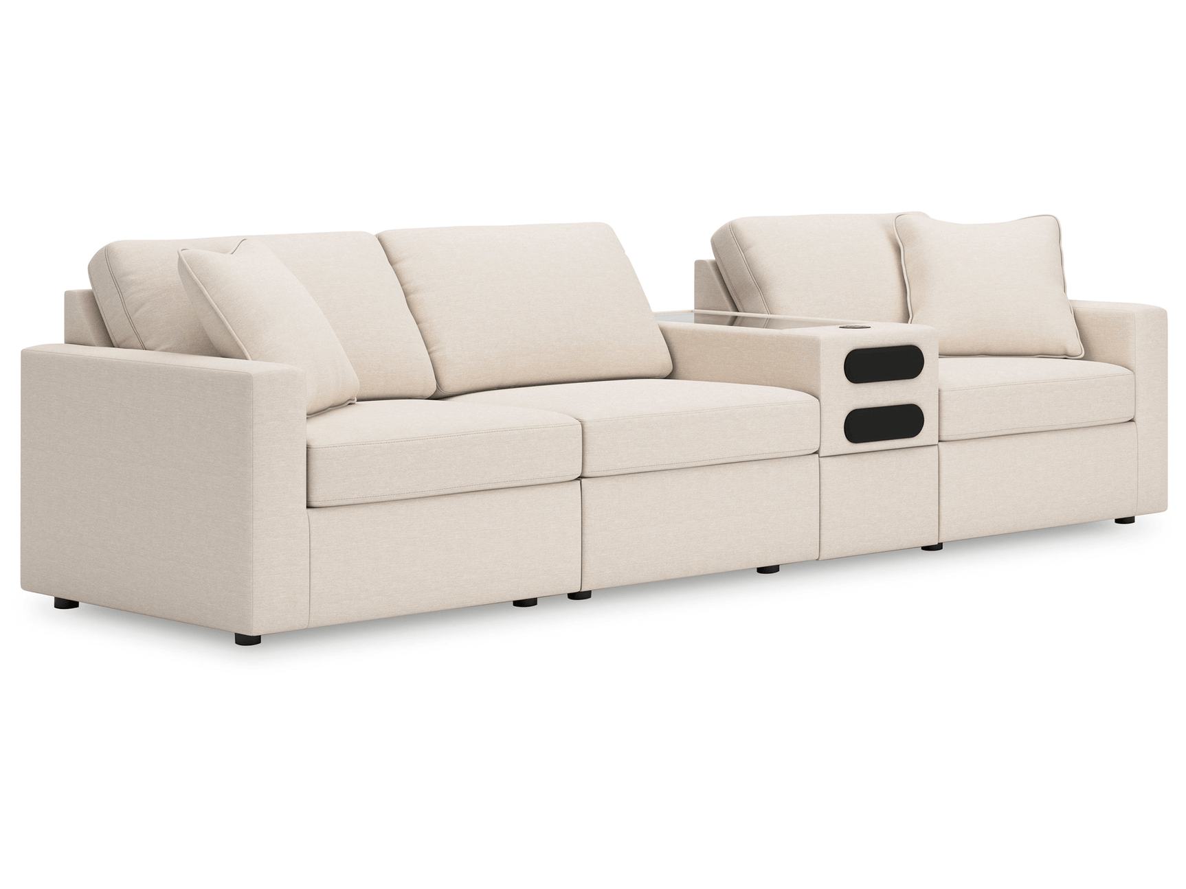 Modmax Oyster 4-Piece Sectional incl. Storage Console w/ Audio System (Online Special Price) - Ornate Home