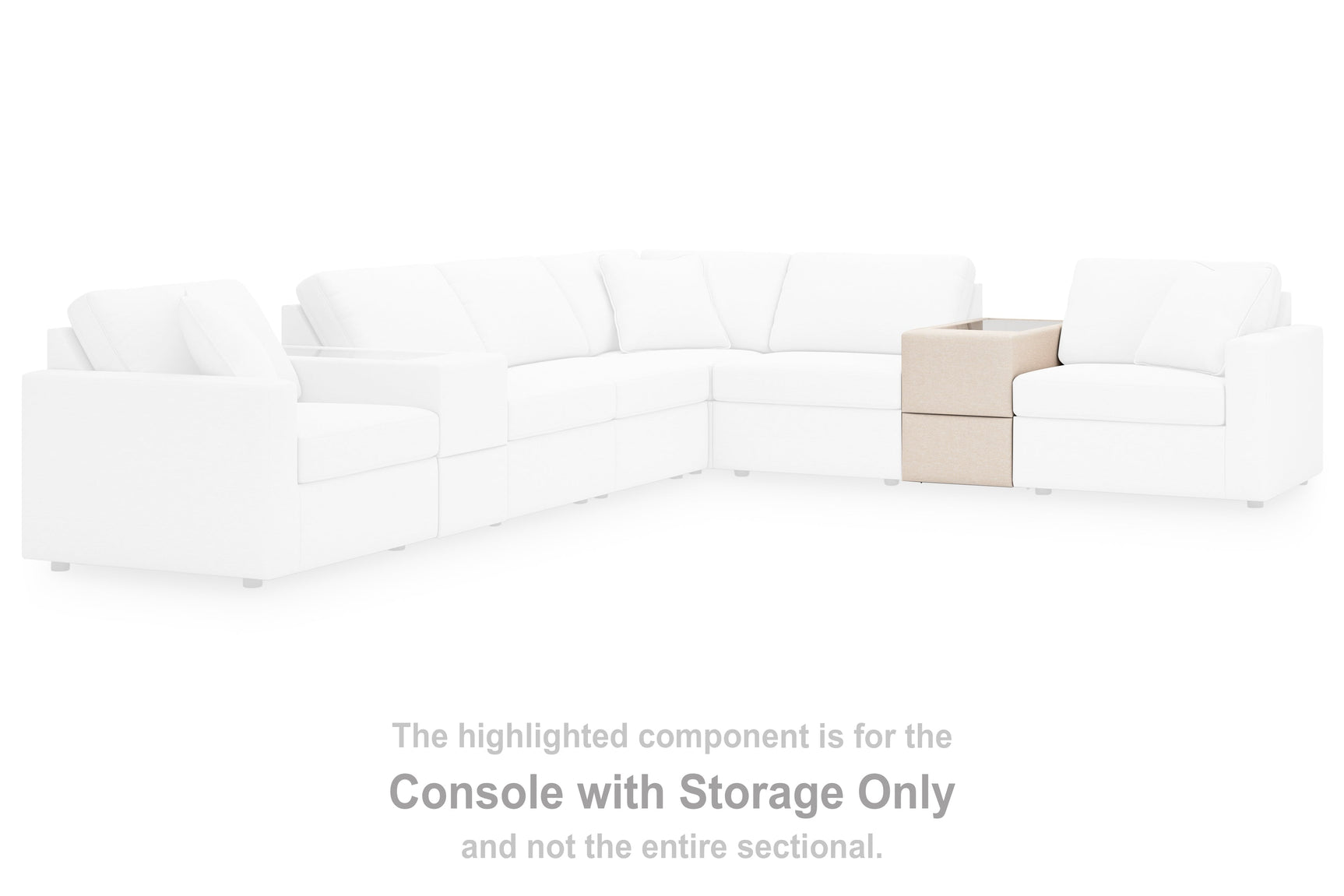 Modmax Oyster 4-Piece Sectional w/ Storage Console - Ornate Home