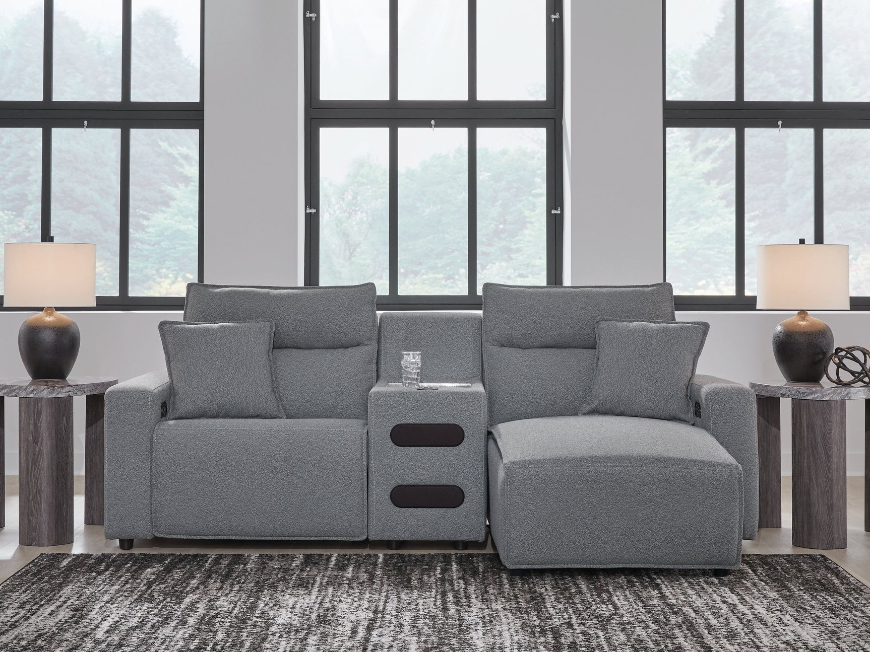 Modmax Salt and Pepper 3-Piece Power Reclining Sectional with Chaise (Online Special Price) - Ornate Home