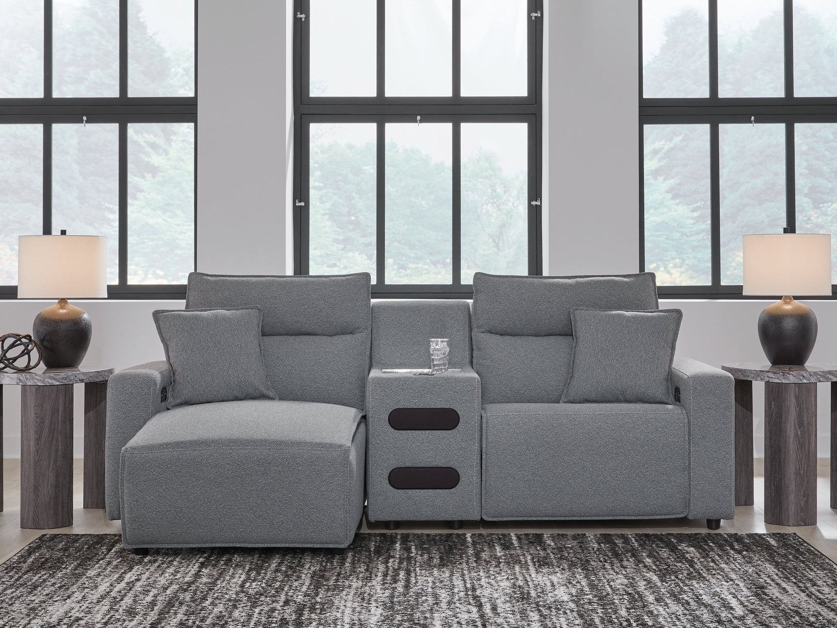 Modmax Salt and Pepper 3-Piece Power Reclining Sectional with Chaise (Online Special Price) - Ornate Home