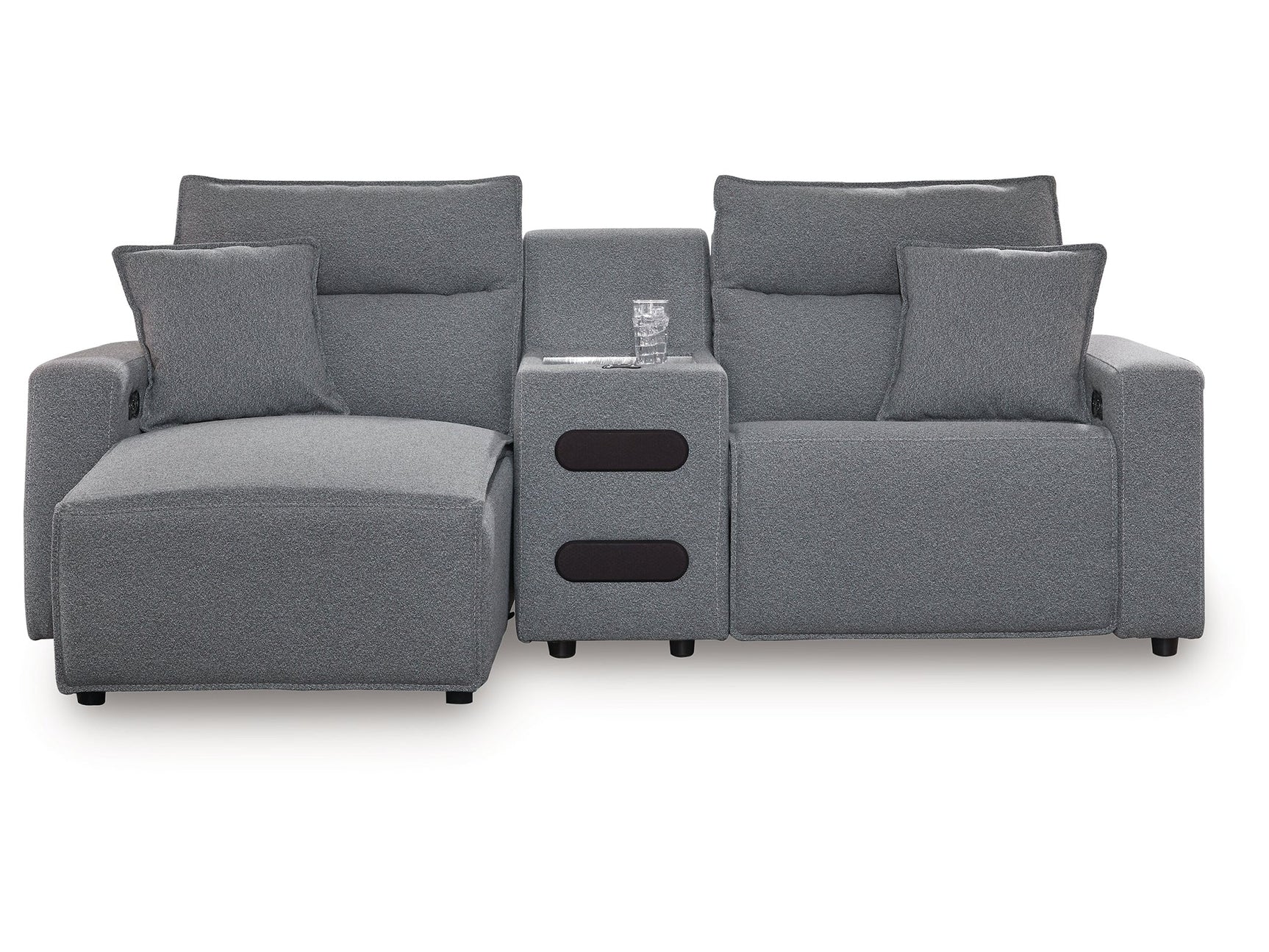 Modmax Salt and Pepper 3-Piece Power Reclining Sectional with Chaise - Ornate Home