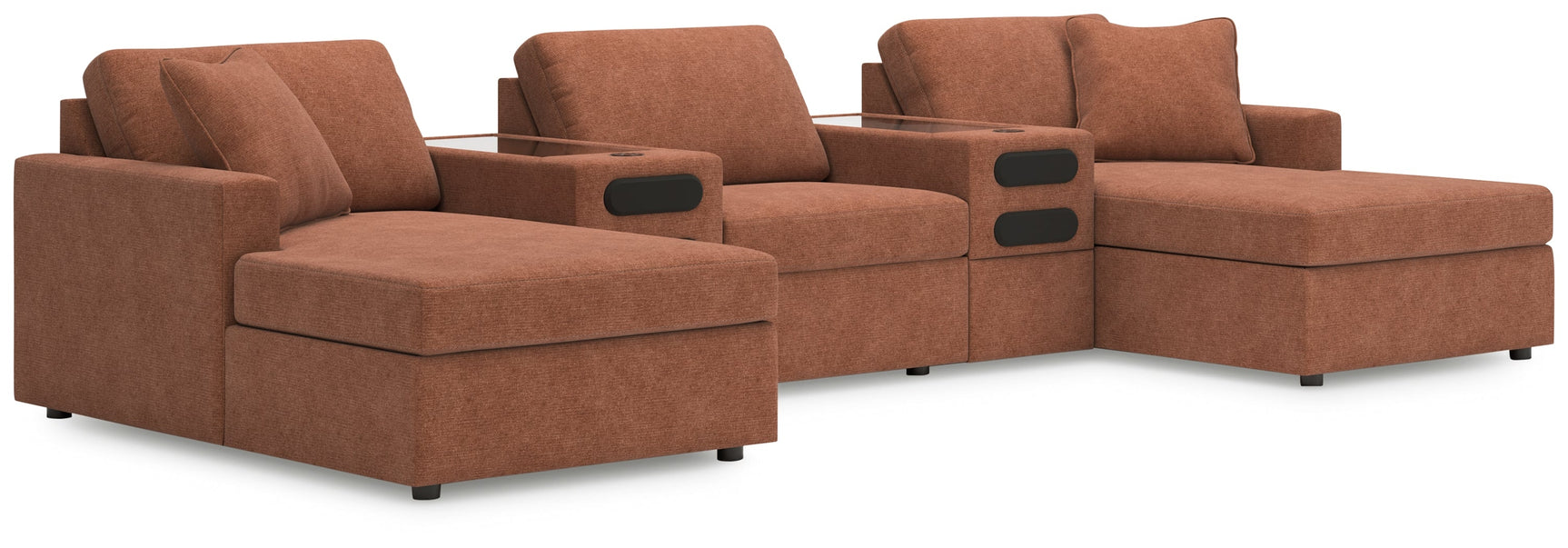 Modmax Spice 5-Piece Double Chaise w/Audio Consoles (Online Special Price) - Ornate Home