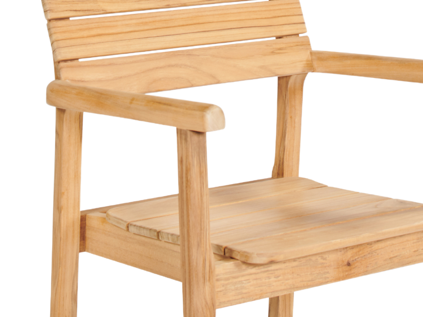 Modurn Teak Outdoor Dining Stacking Armchair (Set of 4) - Ornate Home