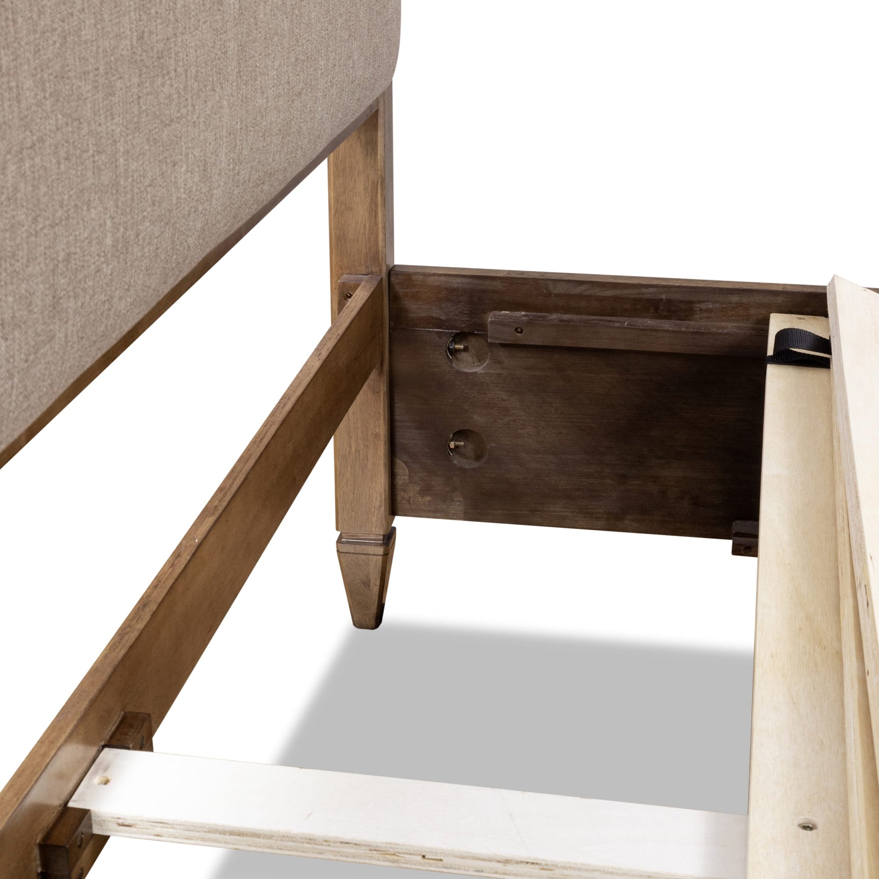 Ascott Mulch/Pecan Pie California King Upholstered Storage Bed