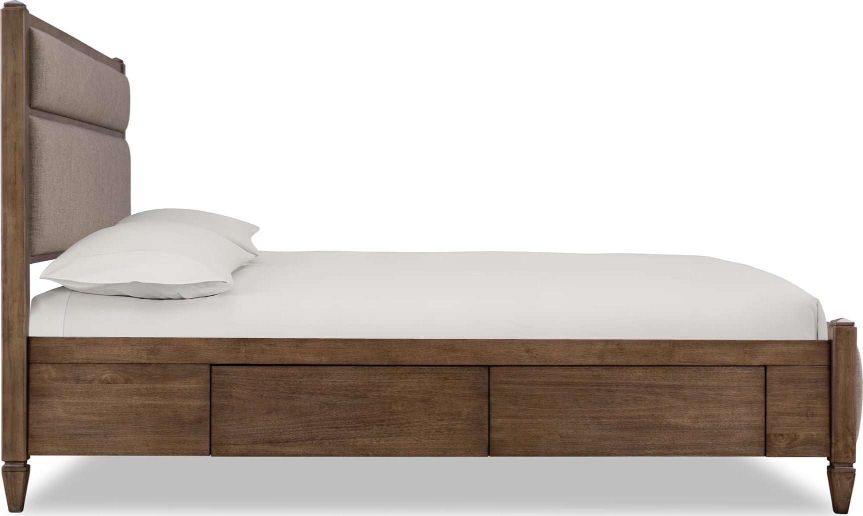 Ascott Mulch/Pecan Pie California King Upholstered Storage Bed