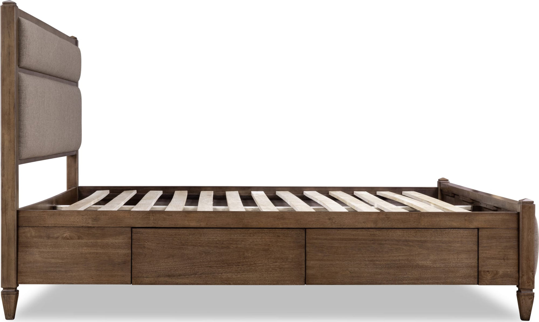 Ascott Mulch/Pecan Pie California King Upholstered Storage Bed