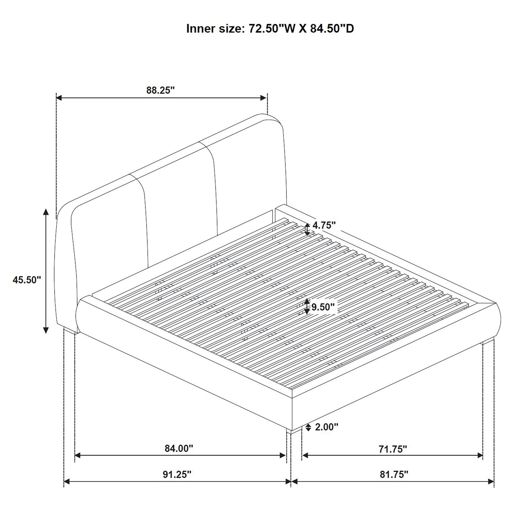 Mokena Taupe 46-inch Upholstered California King Platform Bed - Ornate Home