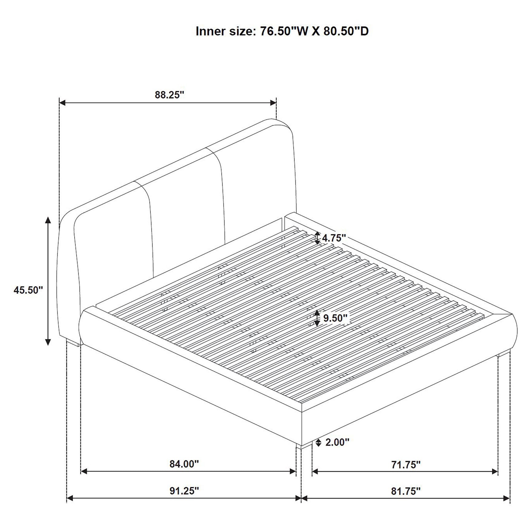Mokena Taupe 46-inch Upholstered Eastern King Platform Bed - Ornate Home