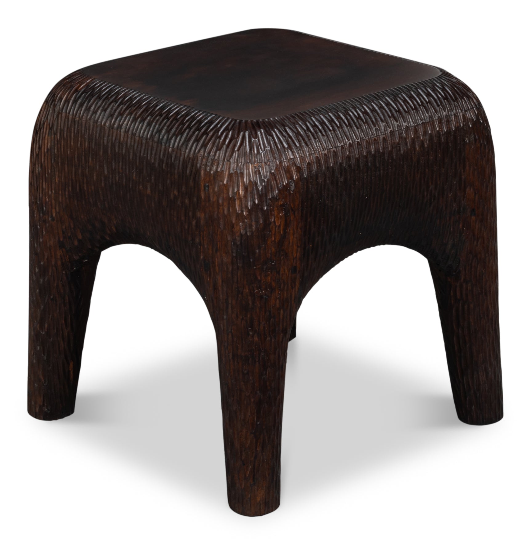 Molten Brown Carved Side Table - Ornate Home