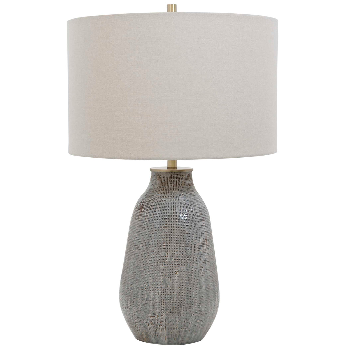 Monacan Gray Textured Table Lamp - Ornate Home