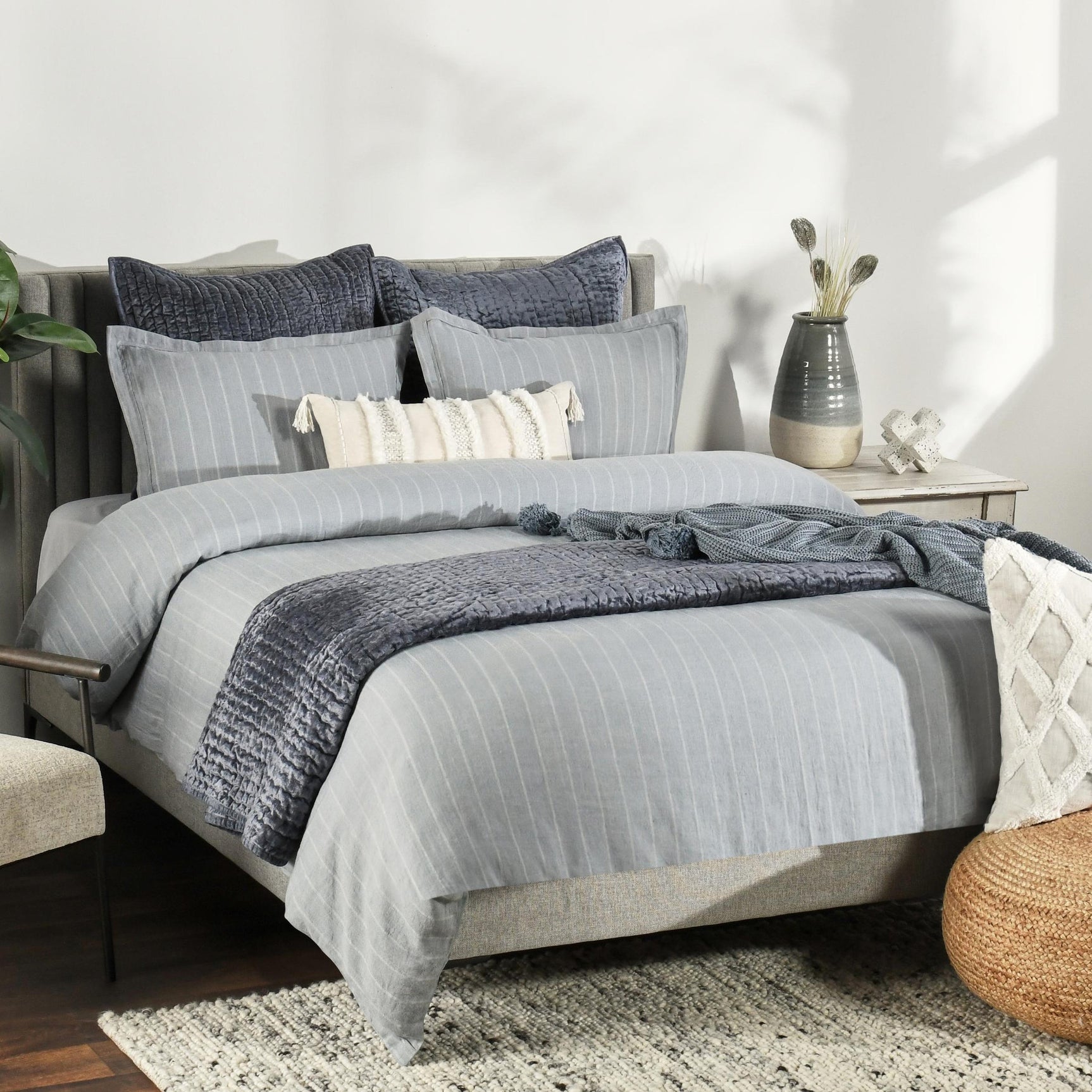 Monaco Sea Fog Duvet Collection - Ornate Home