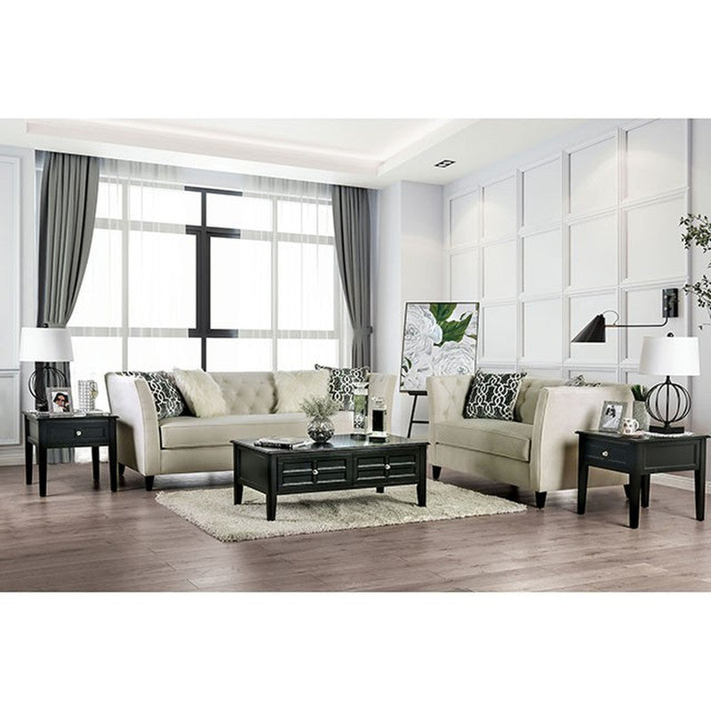 Monaghan Ivory Loveseat - Ornate Home