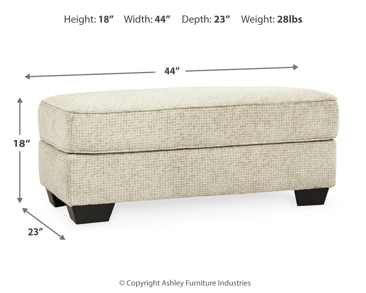 Monaghan Sandstone Ottoman (Online Special Price) - Ornate Home