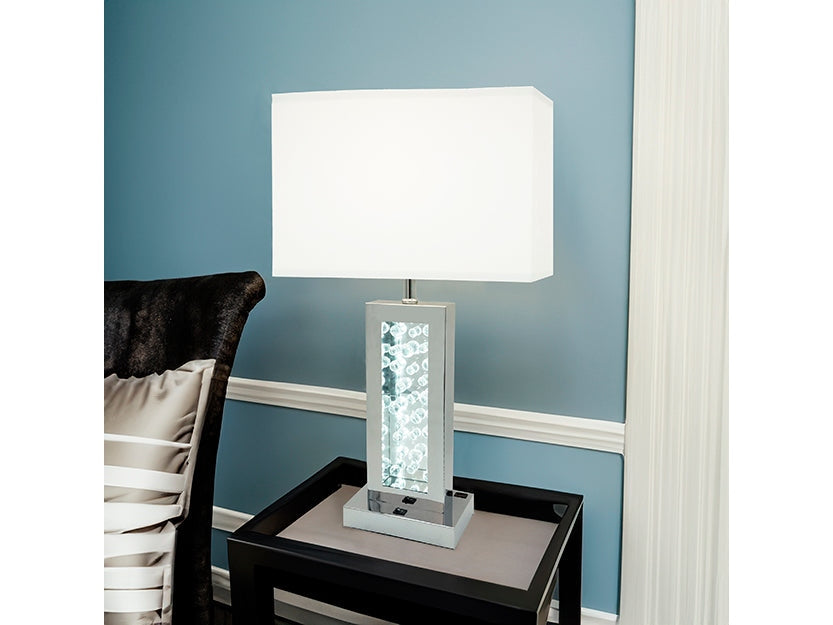 Monica Chrome-LED Accent Table Lamp - Ornate Home