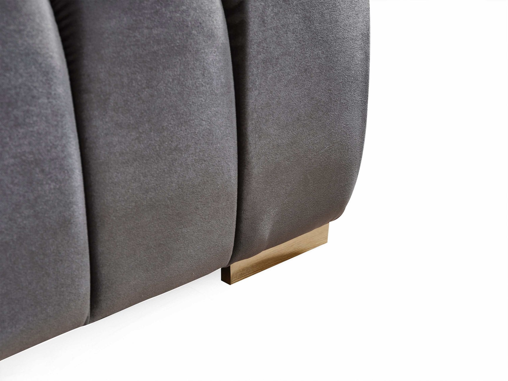 Monica Gray Velvet Living Room Set - Ornate Home