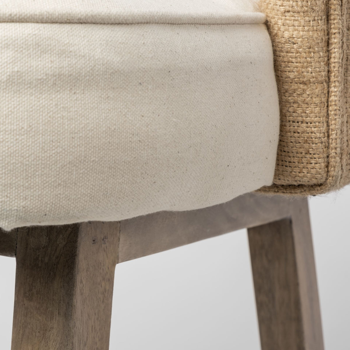 Monmouth Cream/Beige/Brown Fabric Seat Wood Frame Bar Stool