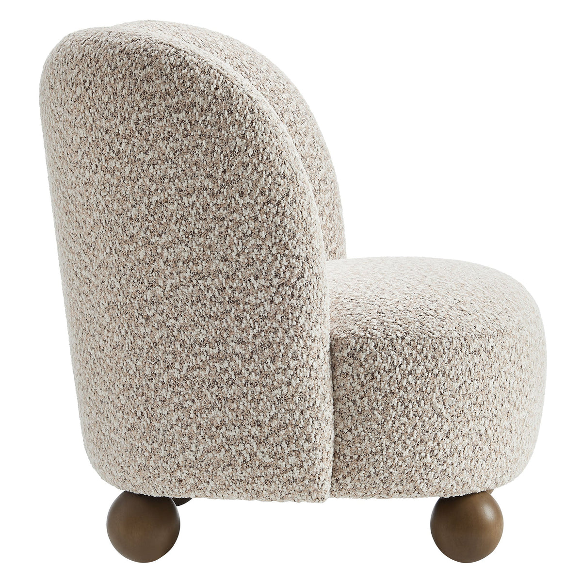 Monroe Coral Walnut Boucle Fabric Accent Chair - Ornate Home
