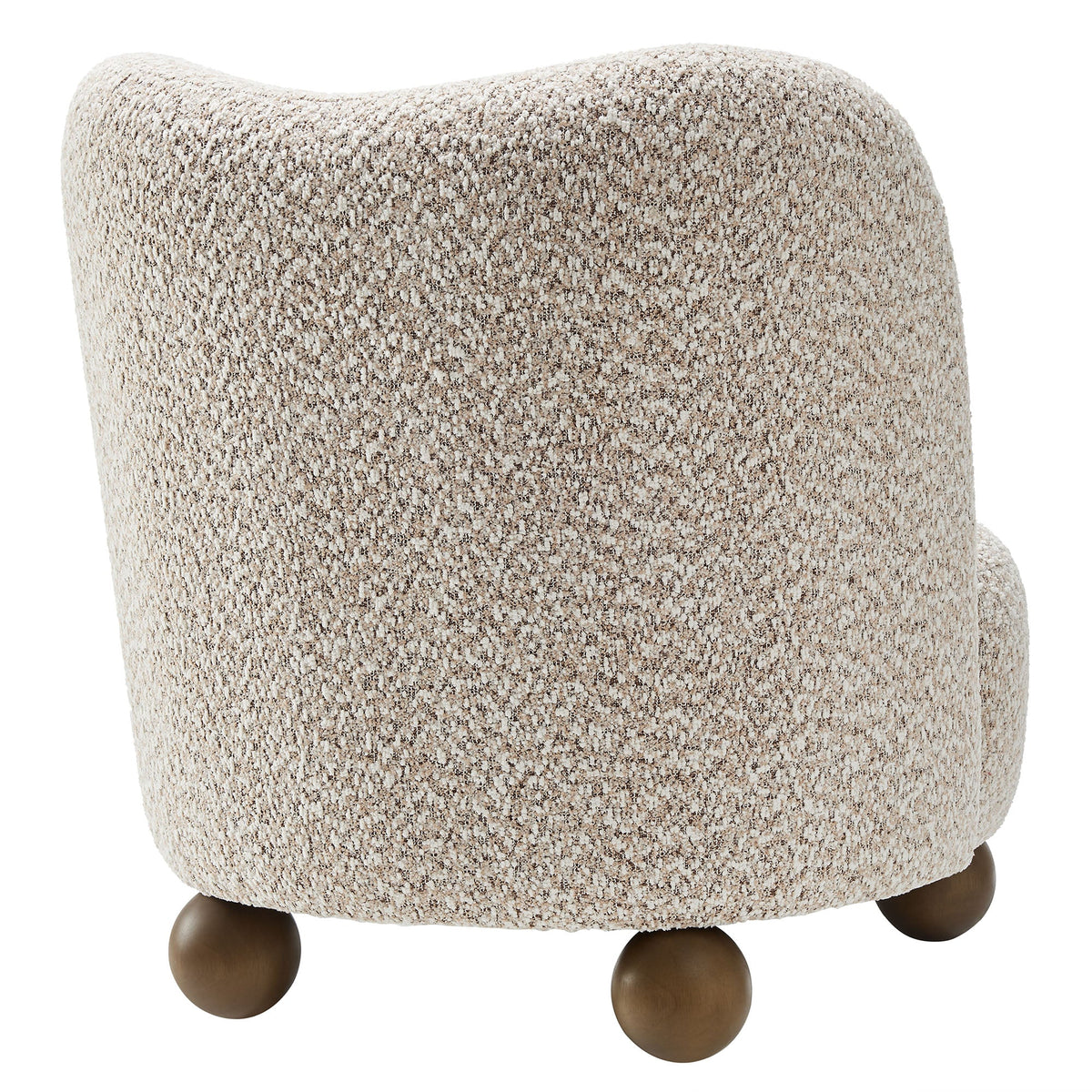 Monroe Coral Walnut Boucle Fabric Accent Chair - Ornate Home
