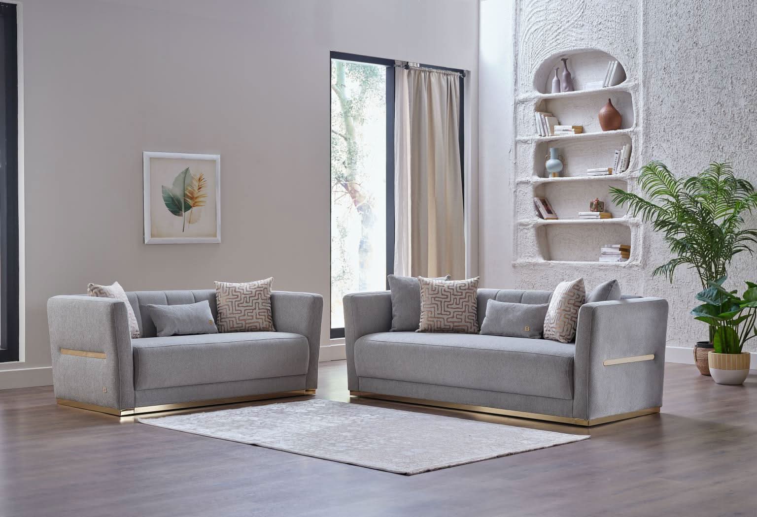 Monroe Merit Gray 3 Seat Sleeper - Ornate Home