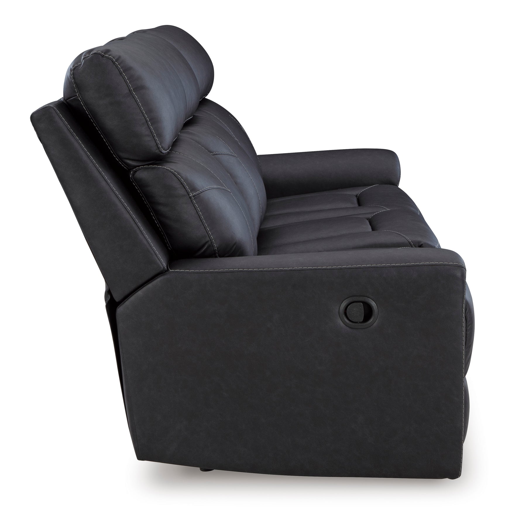 Montacute Black Reclining Sofa w/Drop Down Table - Ornate Home