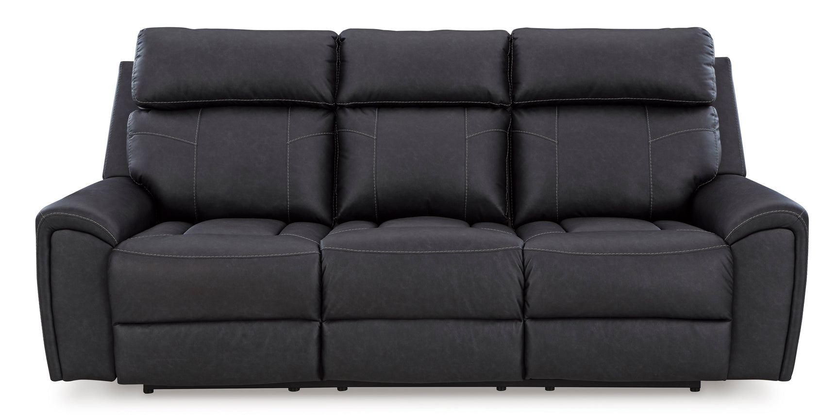 Montacute Black Reclining Sofa w/Drop Down Table - Ornate Home