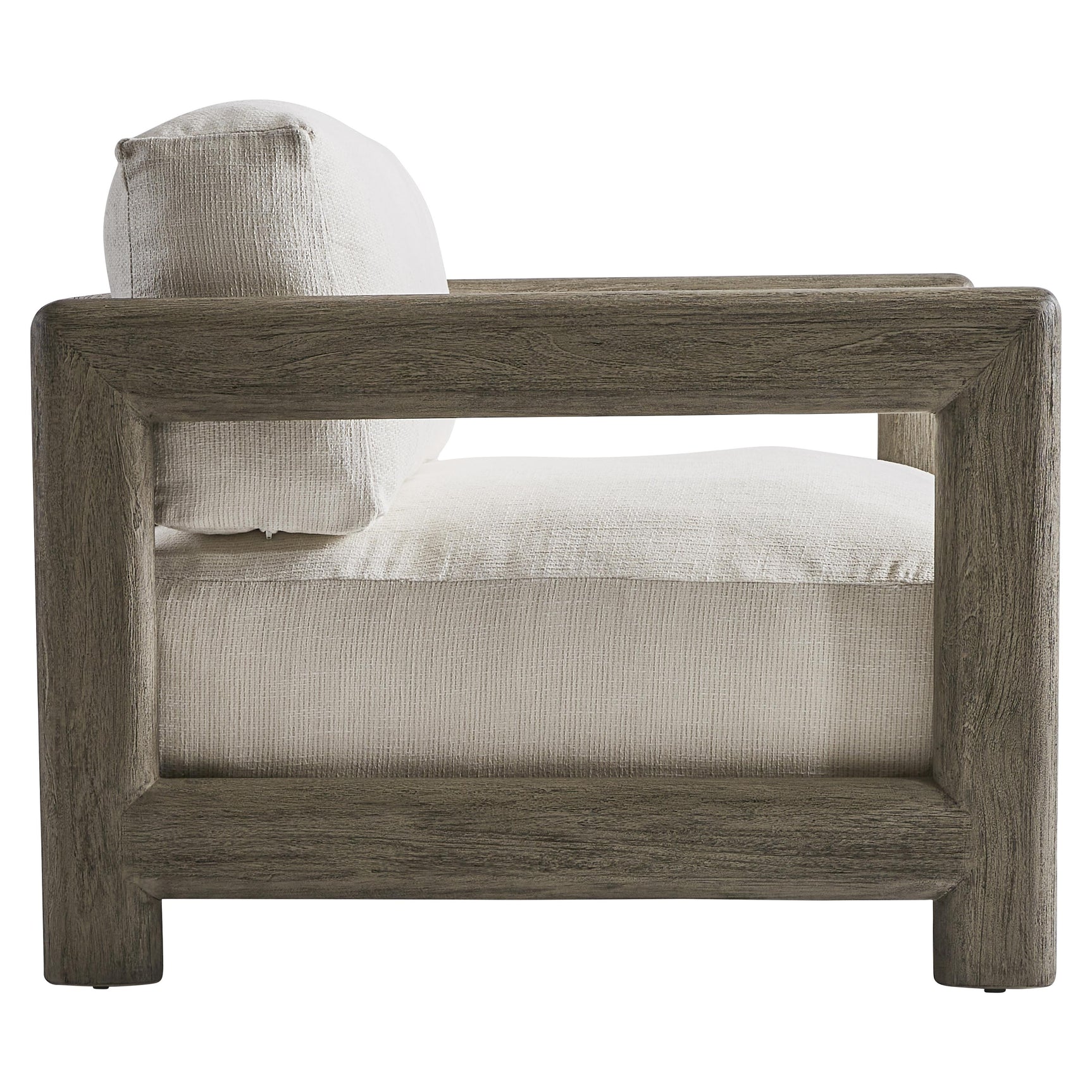 Montaigne Weathered Teak/White/Cream Outdoor Chair 1/2 - Ornate Home