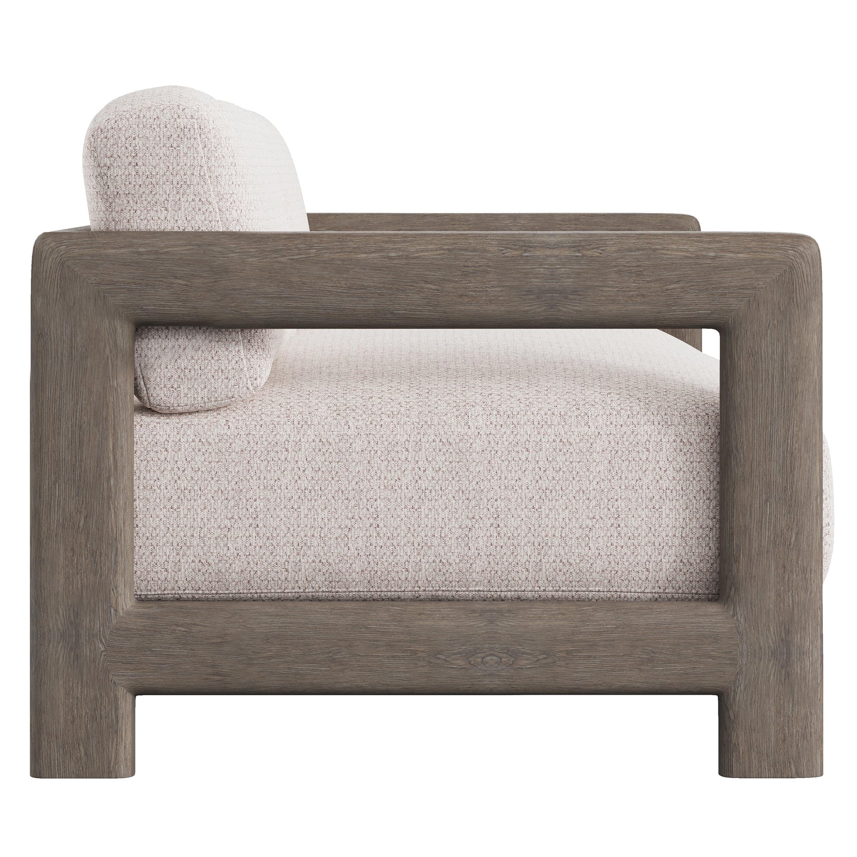 Montaigne Weathered Teak/White/Cream Outdoor Sofa - Ornate Home