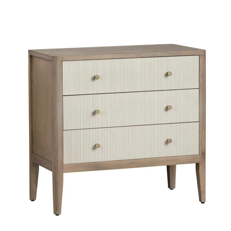 Montclair Brown/Cream Three-Drawer Chest - Ornate Home