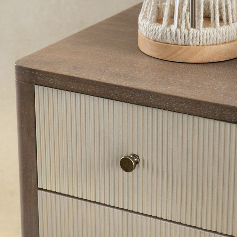 Montclair Brown/Cream Three-Drawer Chest - Ornate Home