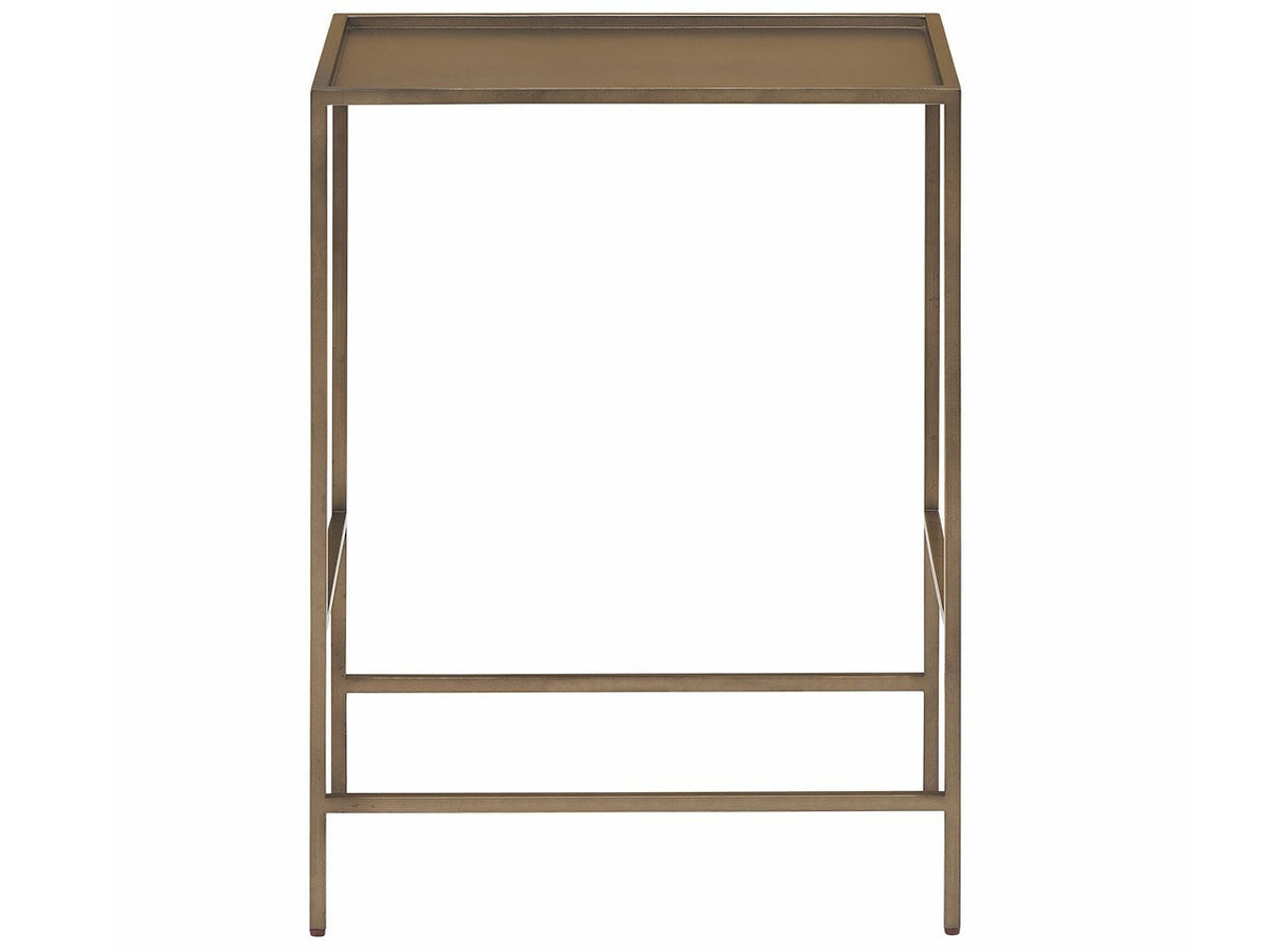 Montclair Smoked Gold Metal Side Table - Ornate Home