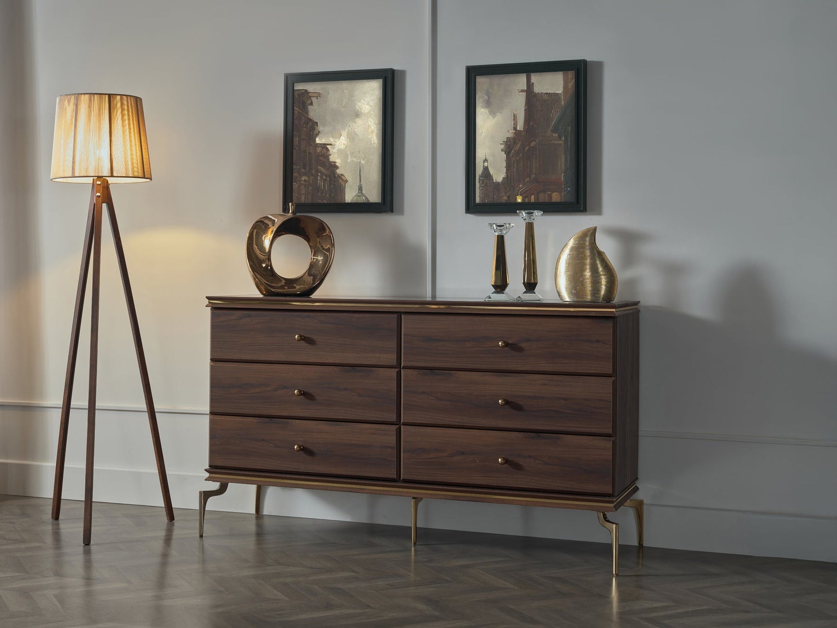 Montego Walnut Dresser - Ornate Home
