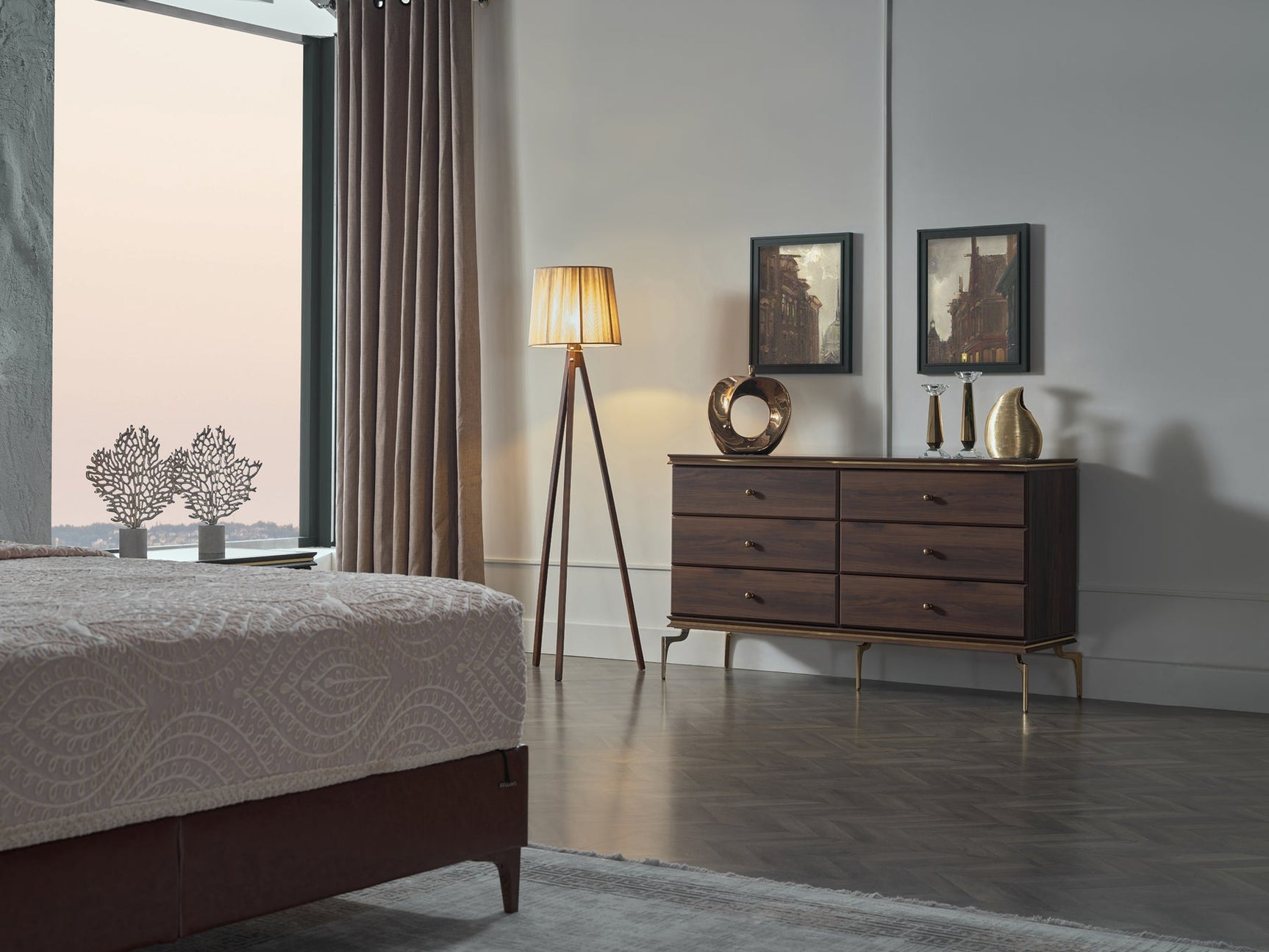 Montego Walnut Dresser - Ornate Home