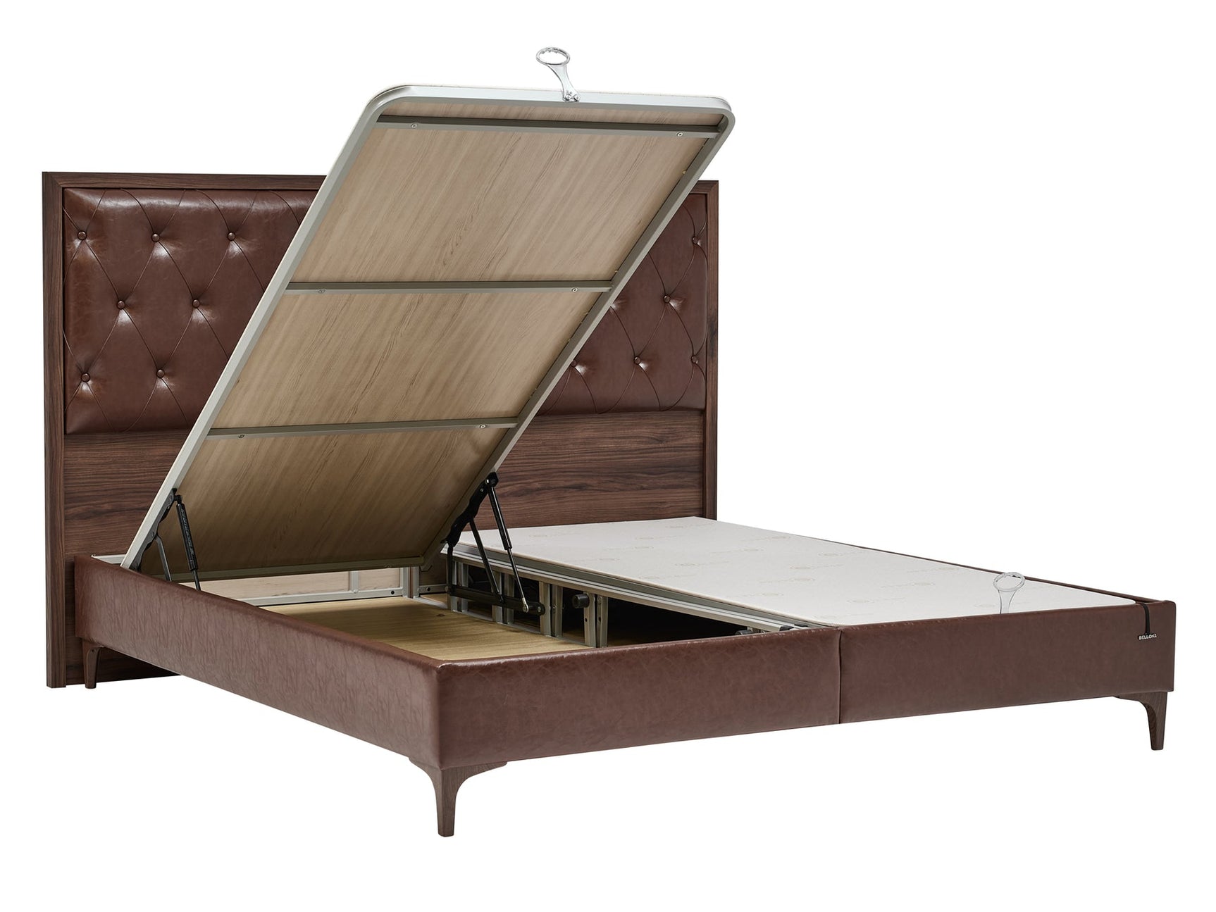 Montego Walnut King Storage Bed - Ornate Home
