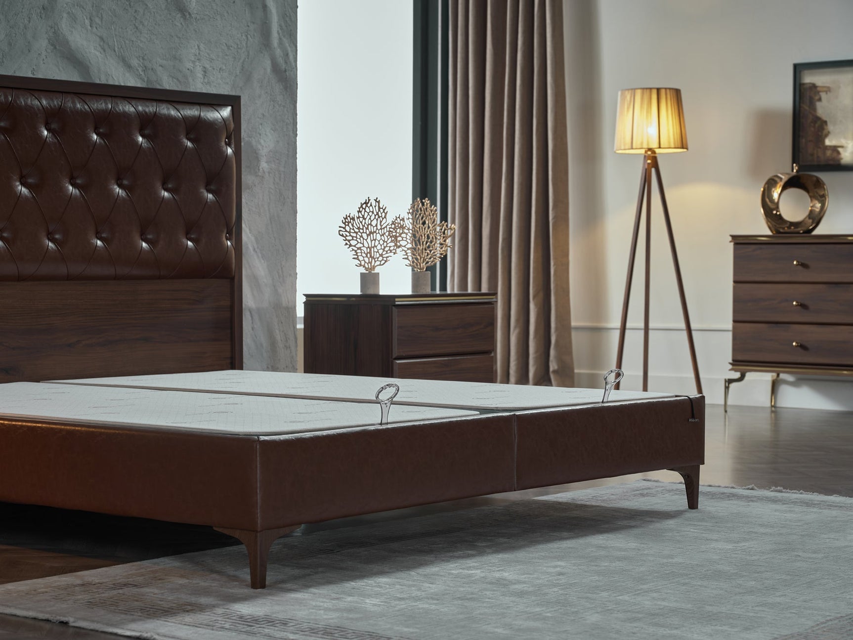 Montego Walnut King Storage Bed - Ornate Home