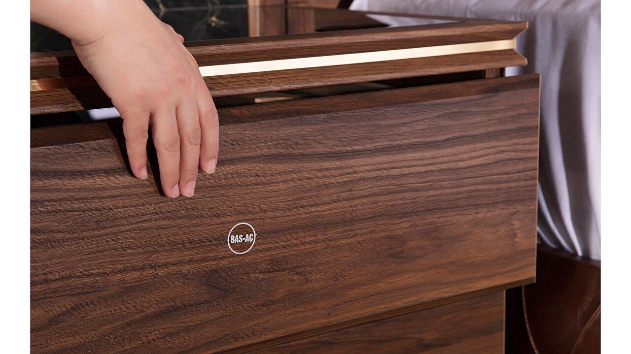 Montego Walnut Nightstand - Ornate Home