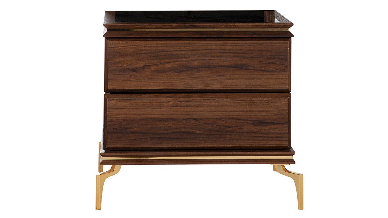 Montego Walnut Nightstand - Ornate Home