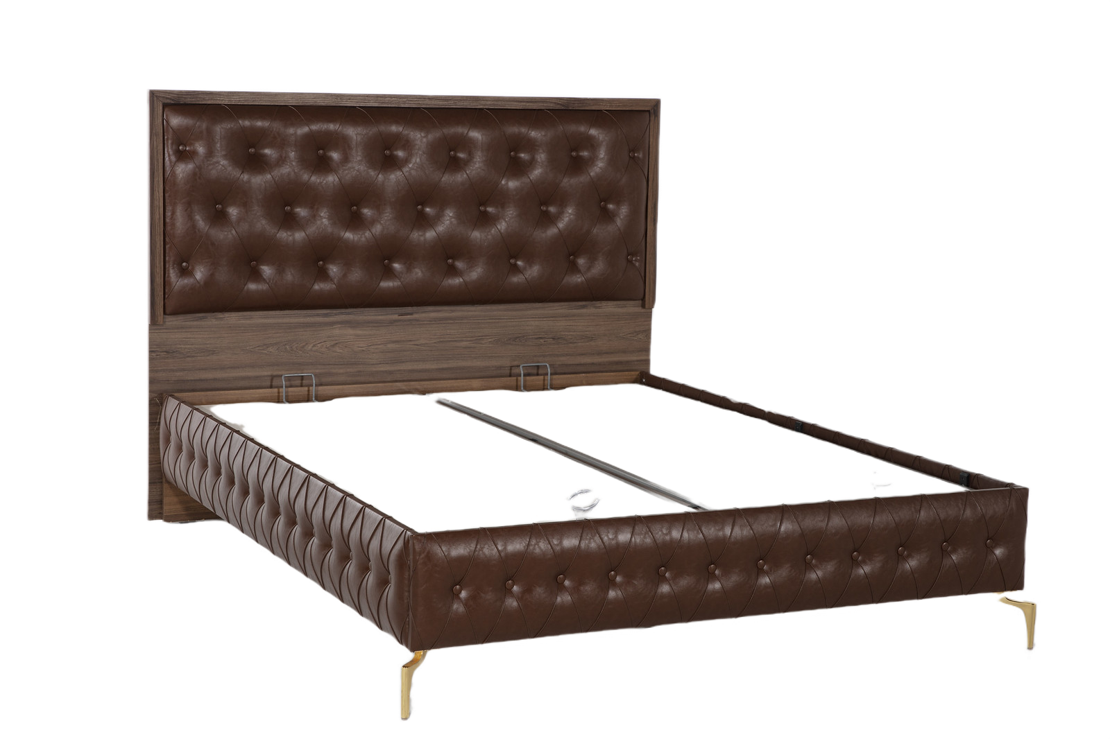 Montego Walnut Queen Storage Bed - Ornate Home