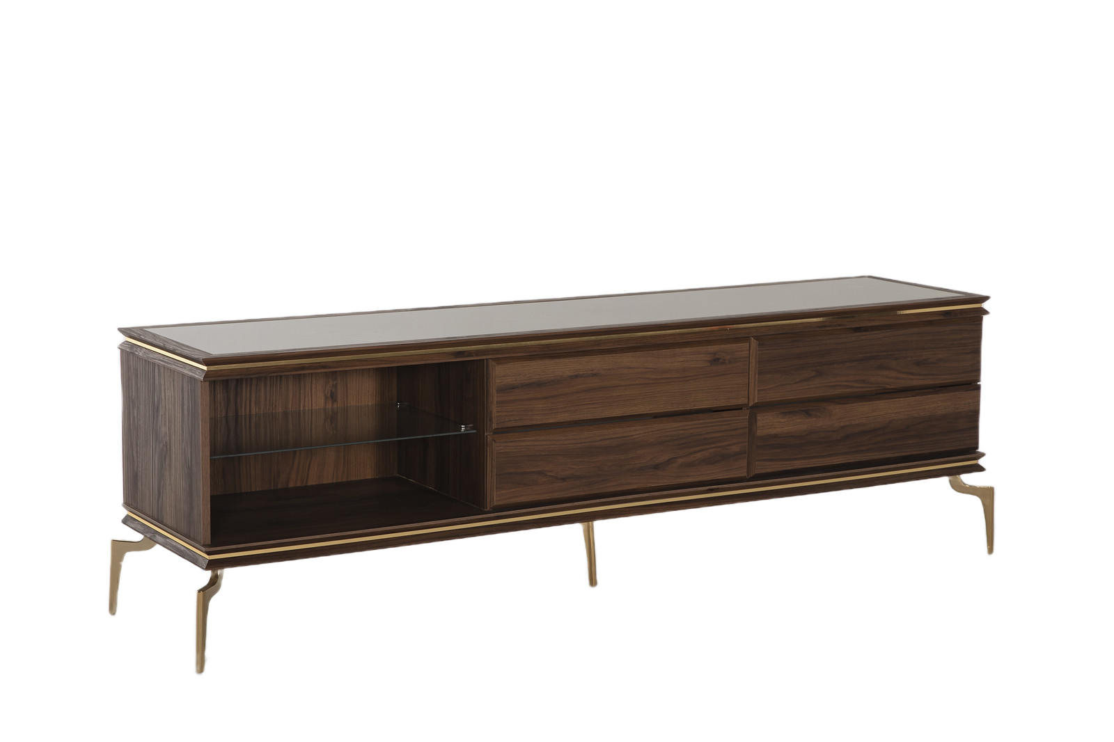 Montego Walnut TV Stand - Ornate Home