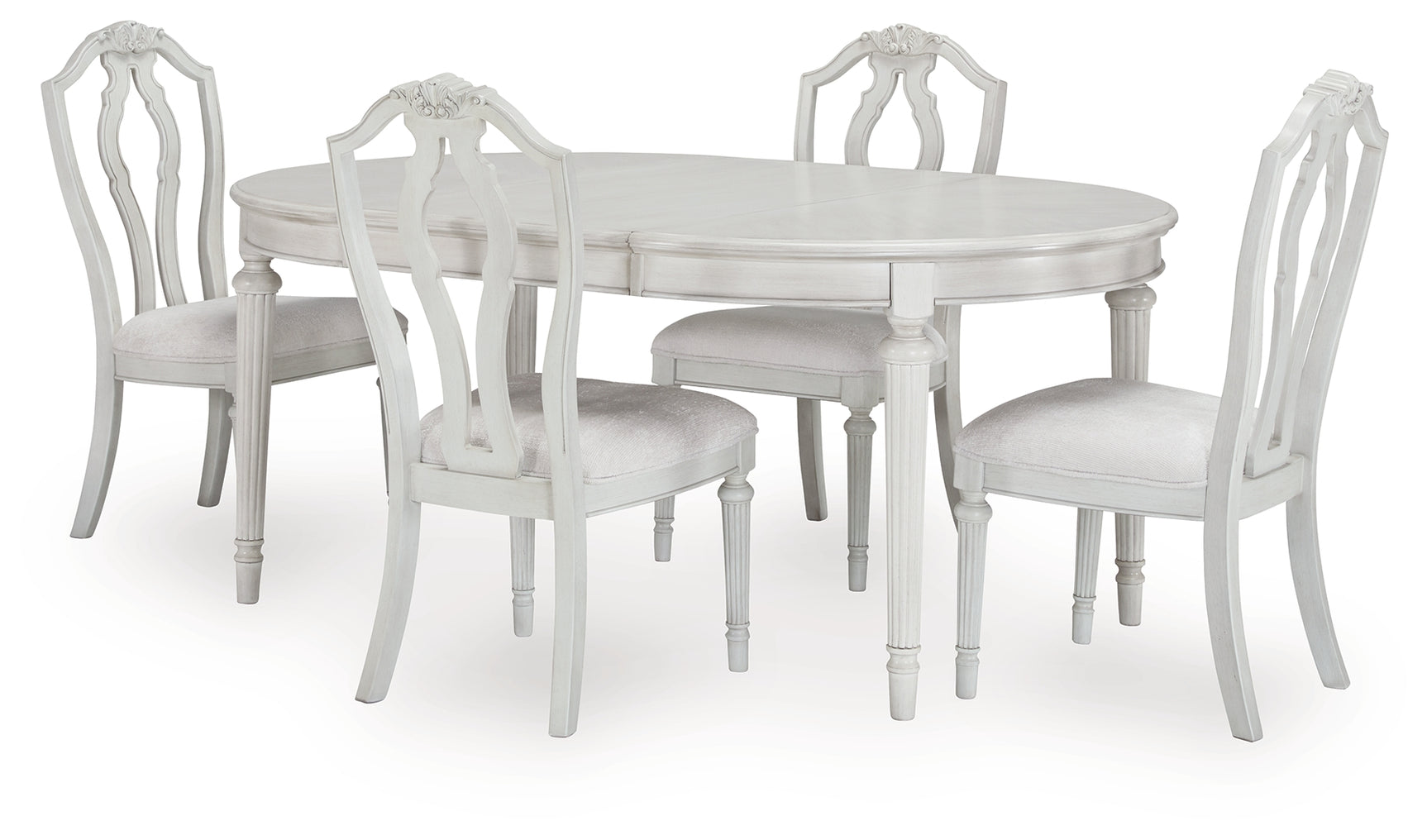 Montelaine Antique White Extension Dining Table and 4 Chairs (Online Special Price) - Ornate Home