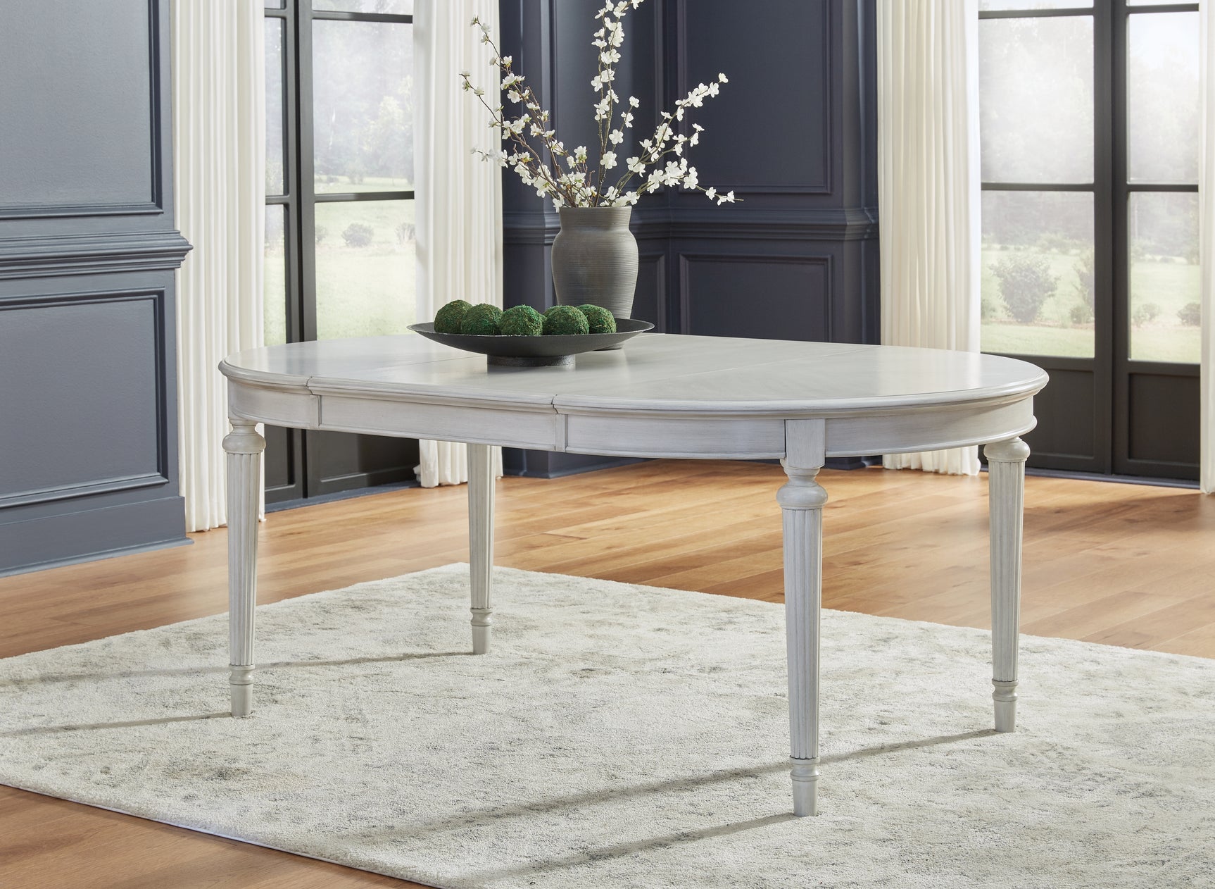 Montelaine Antique White Extension Dining Table and 4 Chairs (Online Special Price) - Ornate Home