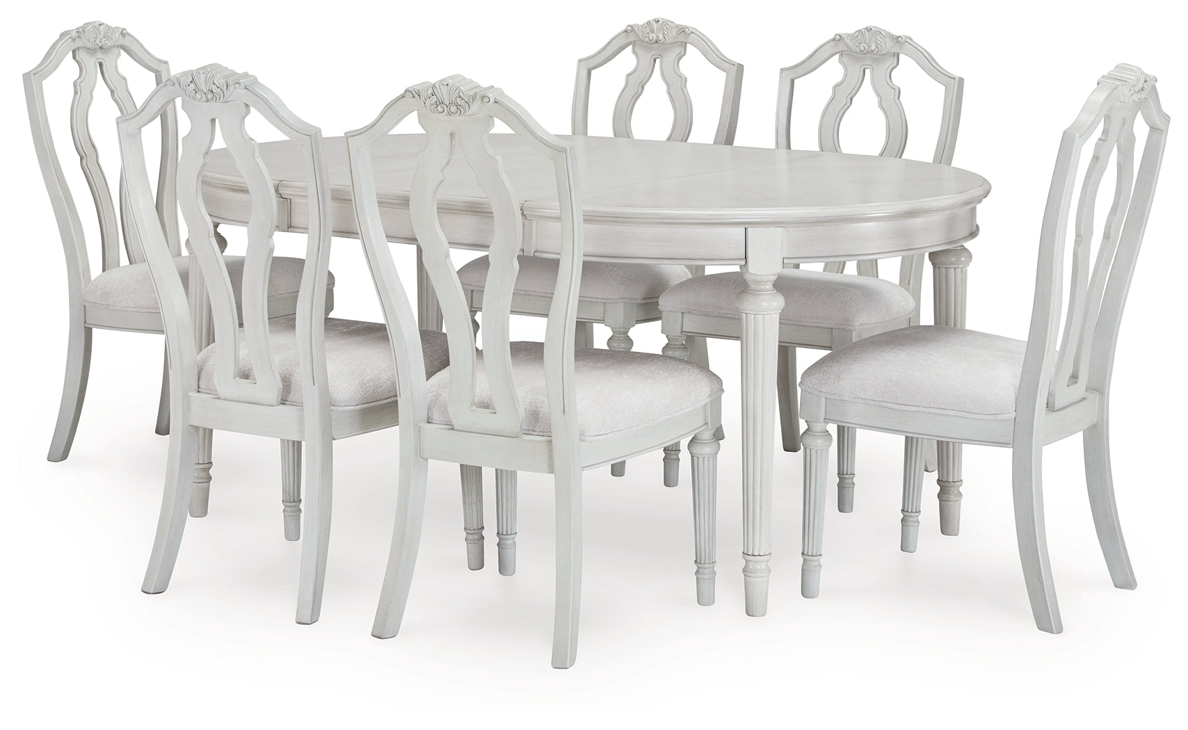 Montelaine Antique White Extension Dining Table and 6 Chairs (Online Special Price) - Ornate Home