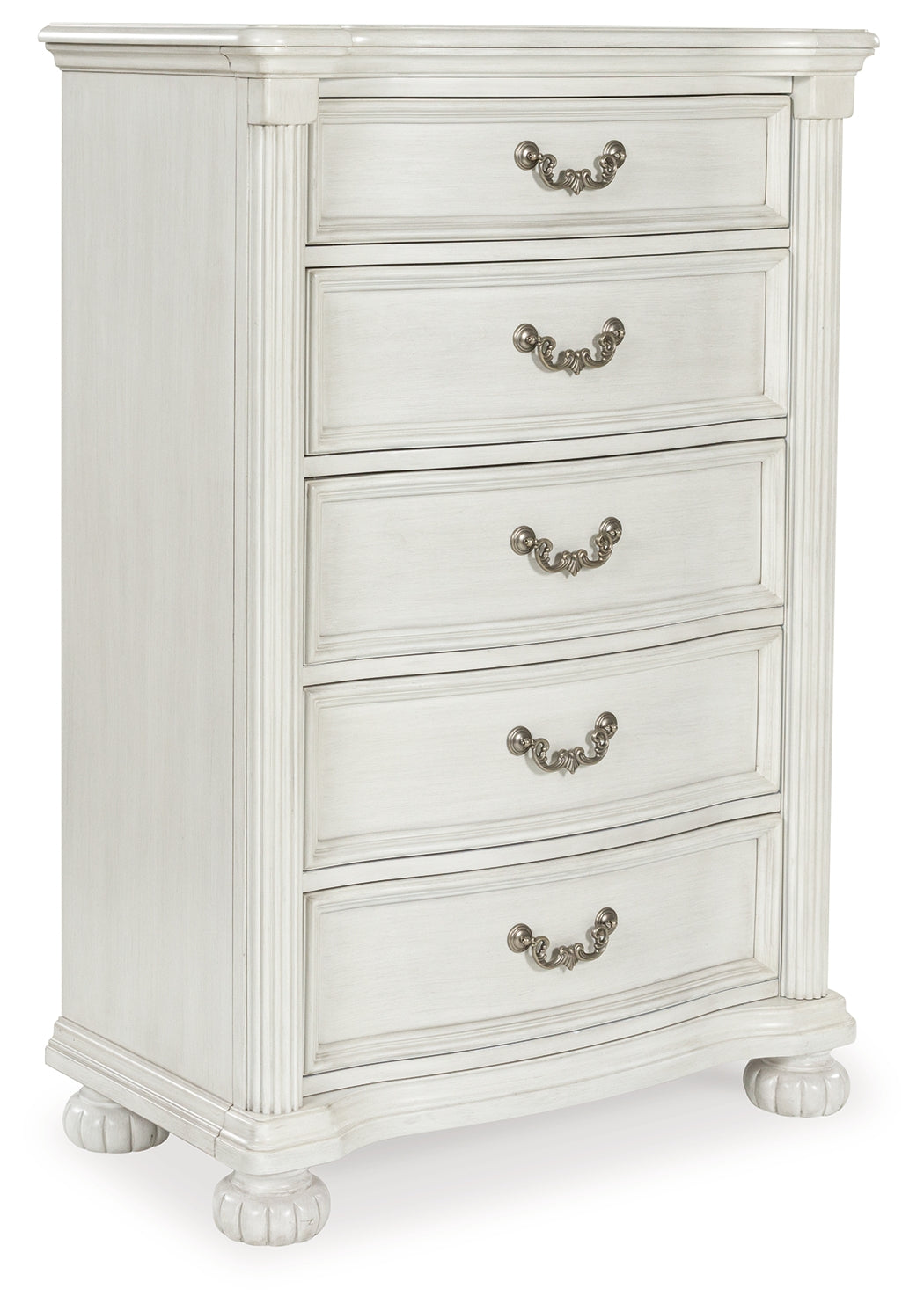 Montelaine Antique White Five Drawer Chest (Online Special Price) - Ornate Home