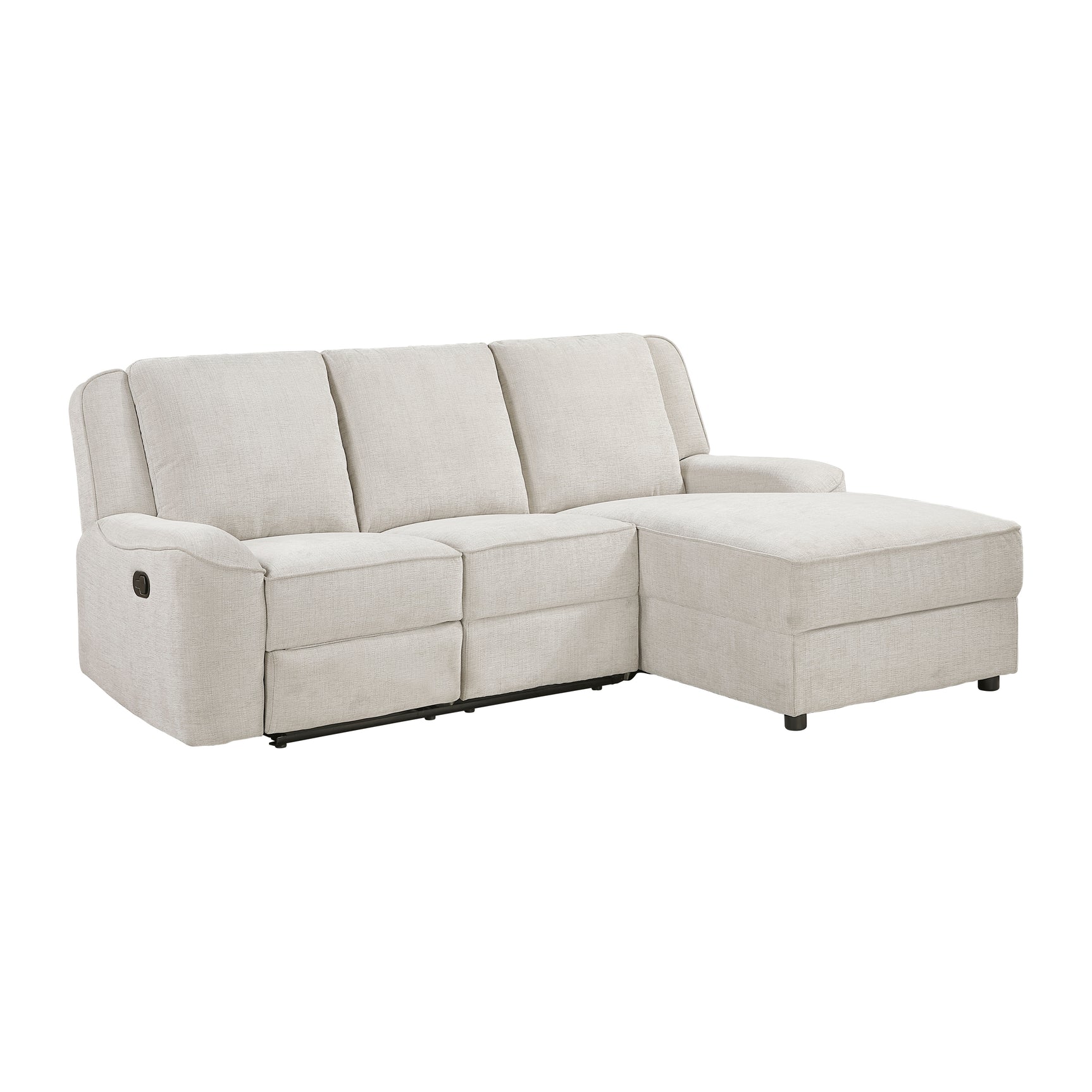 Monterey Beige 2-Piece Reclining Sectional with Right Chaise - Ornate Home