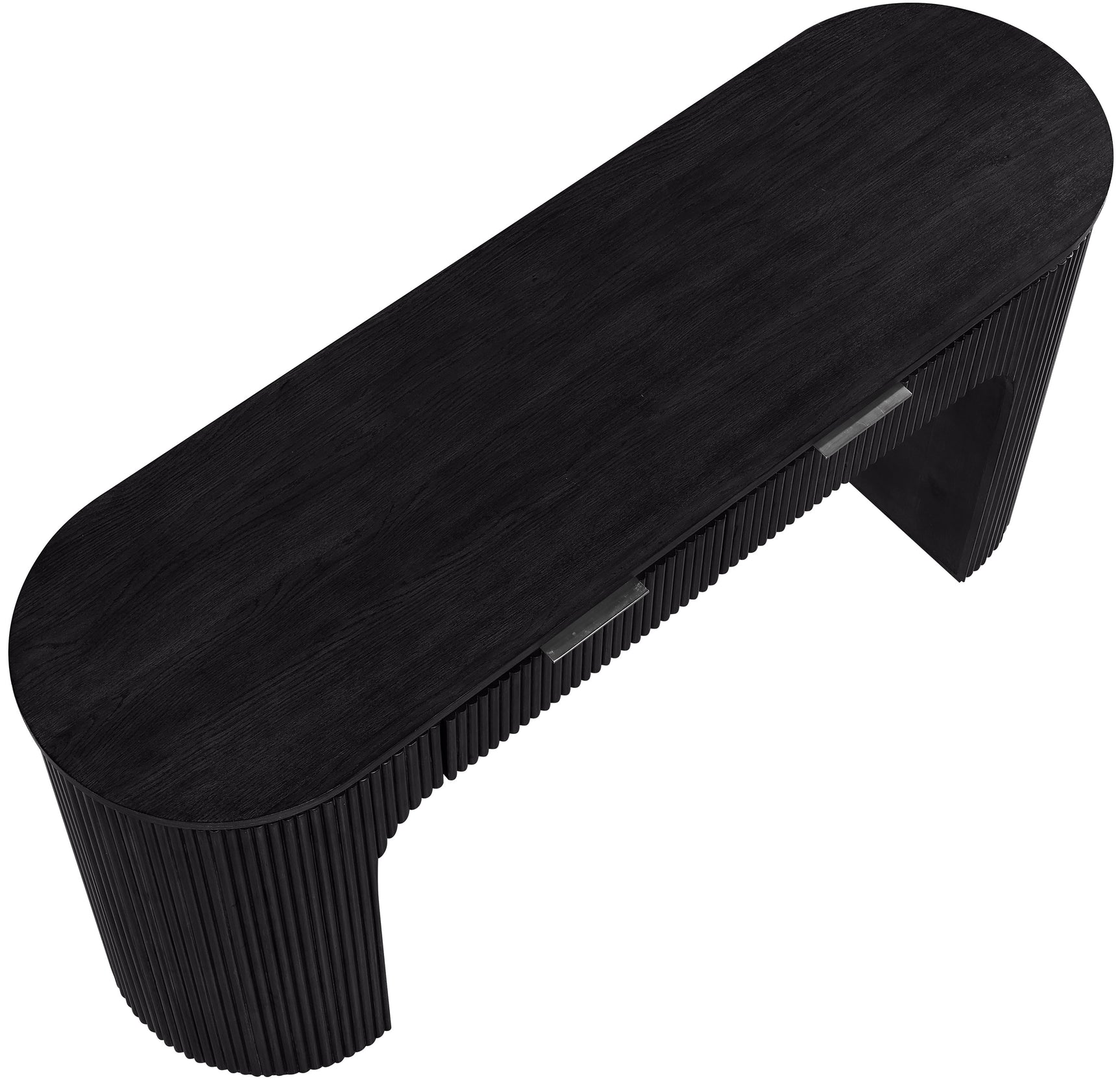 Monterey Black/Silver Wood And Oak Veneer Desk - Ornate Home