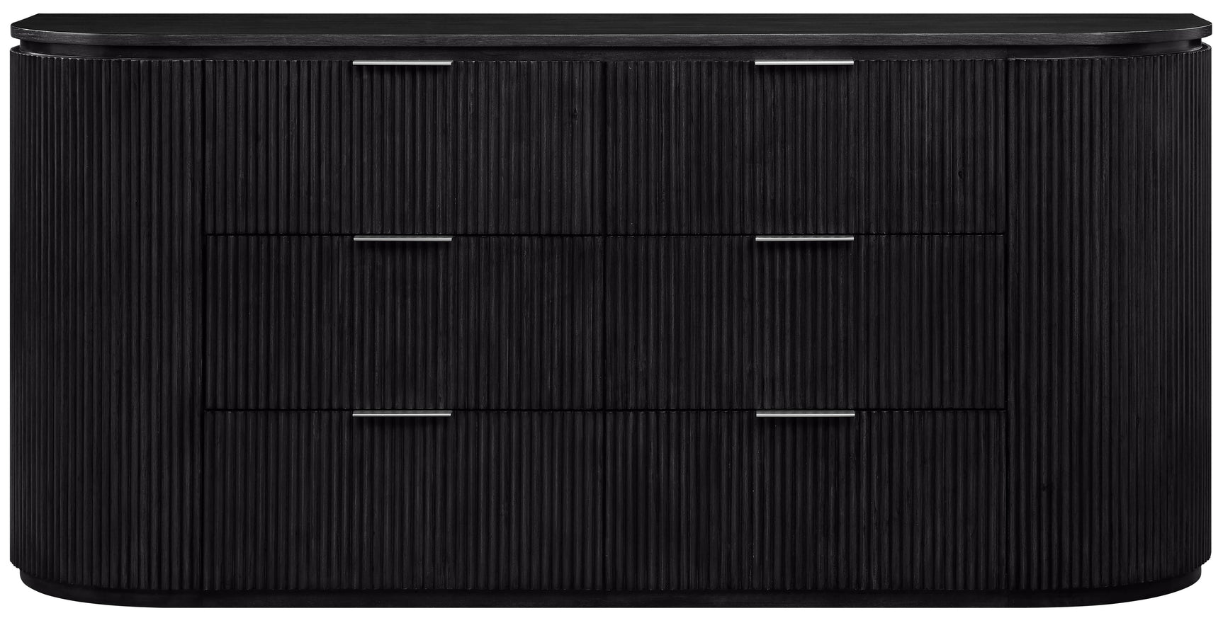 Monterey Black/Silver Wood And Oak Veneer Dresser - Ornate Home
