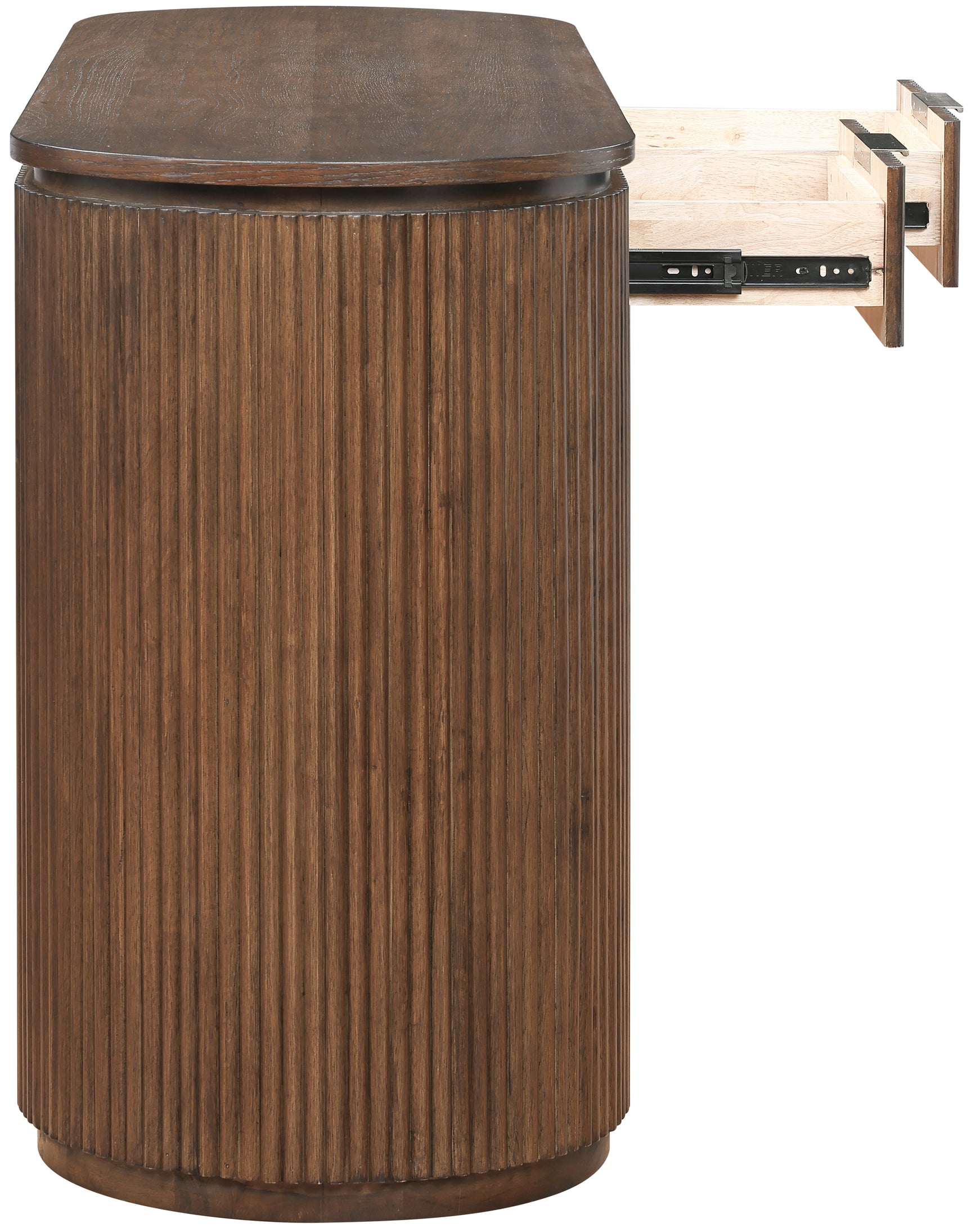 Monterey Brown/Silver Wood And Oak Veneer Desk - Ornate Home