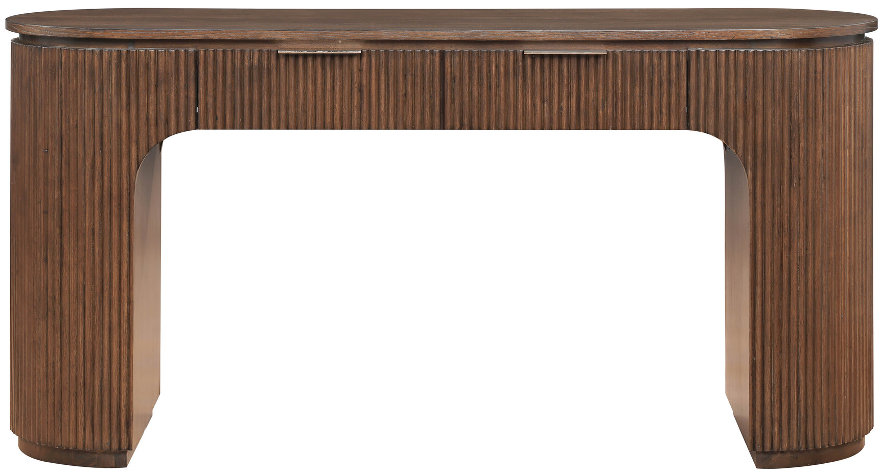 Monterey Brown/Silver Wood And Oak Veneer Desk - Ornate Home