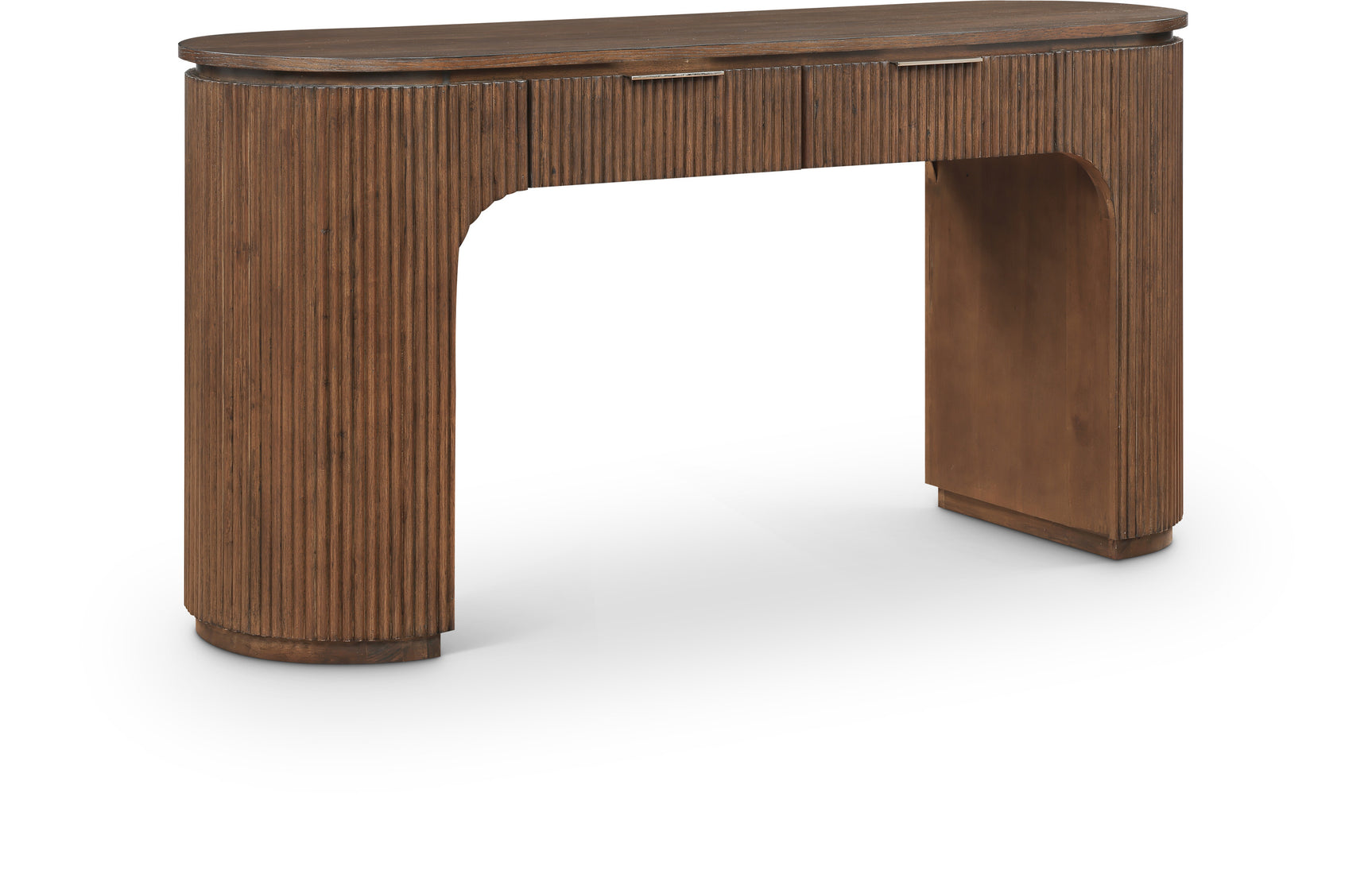 Monterey Brown/Silver Wood And Oak Veneer Desk - Ornate Home