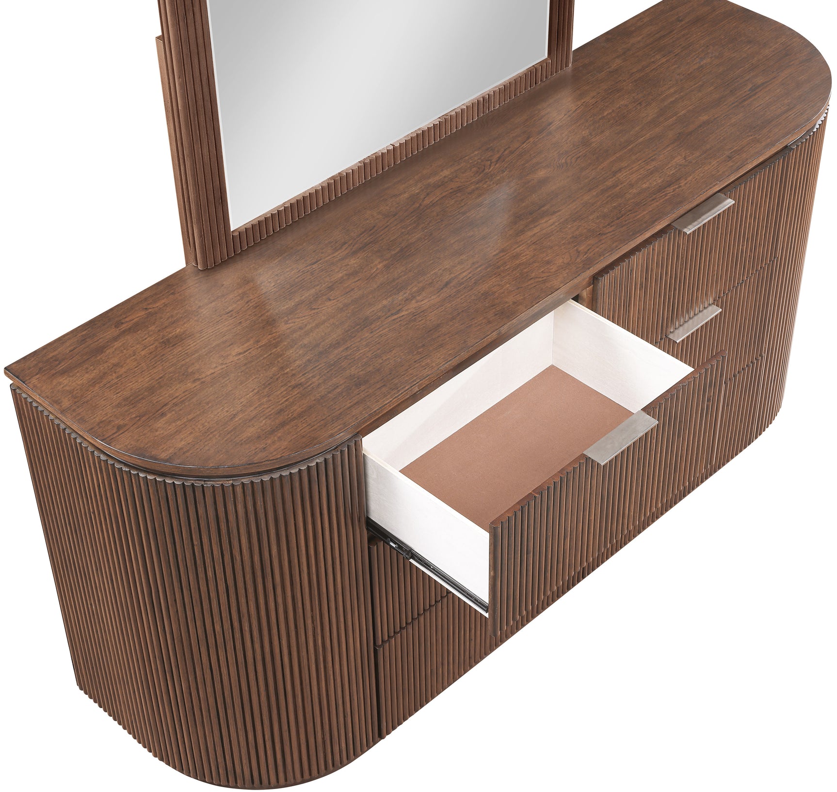 Monterey Brown/Silver Wood And Oak Veneer Dresser - Ornate Home